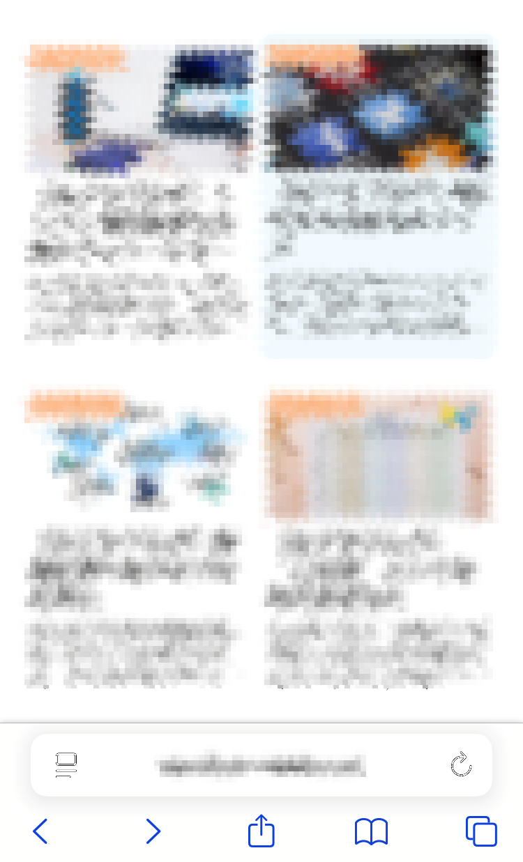 サイトを開いてブラウザのアイコンタップ