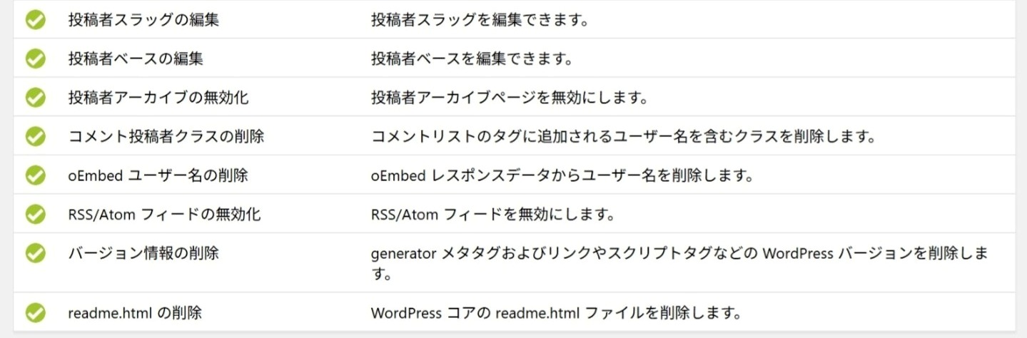 XOセキュリティのステータス画面続き